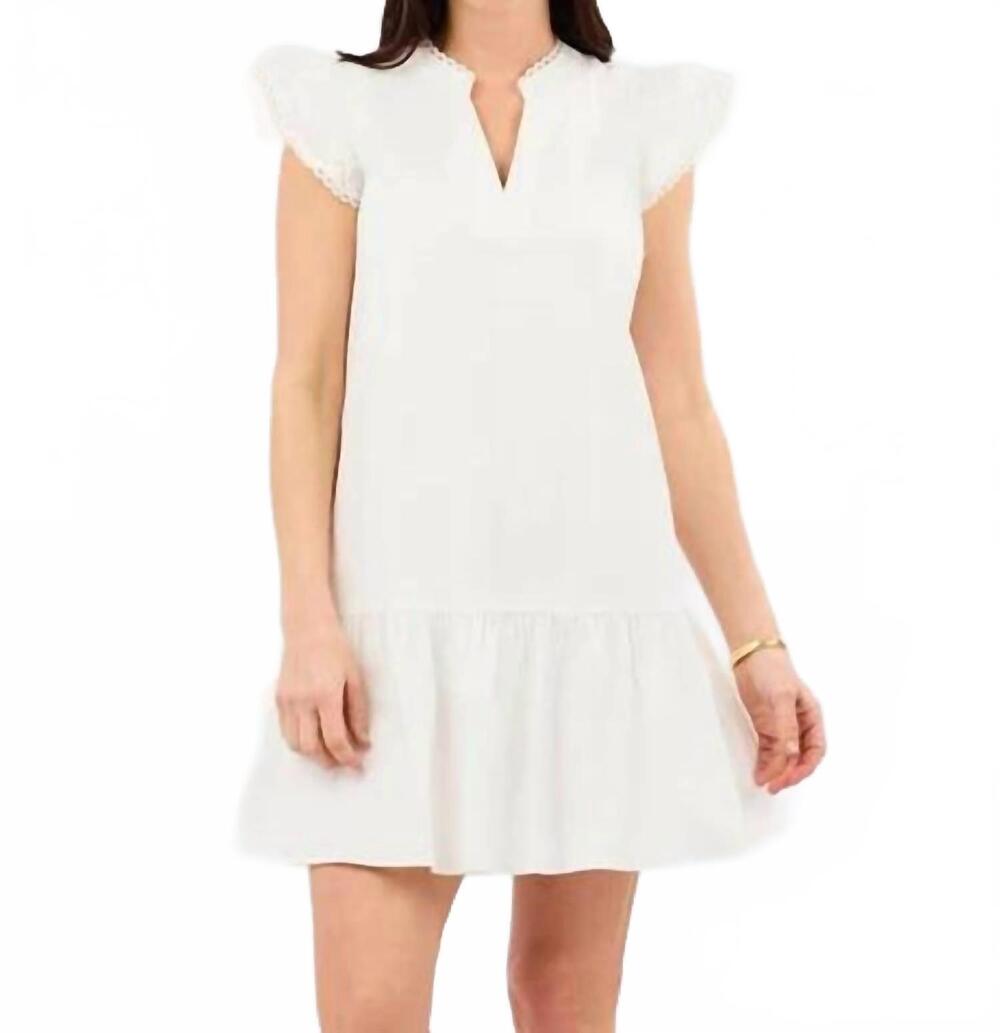 NEW MARY SQUARE sierra mini dress in white